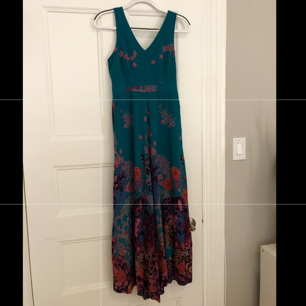 Maeve Anthropologie Floral Wide Leg Jumpsuit size 0